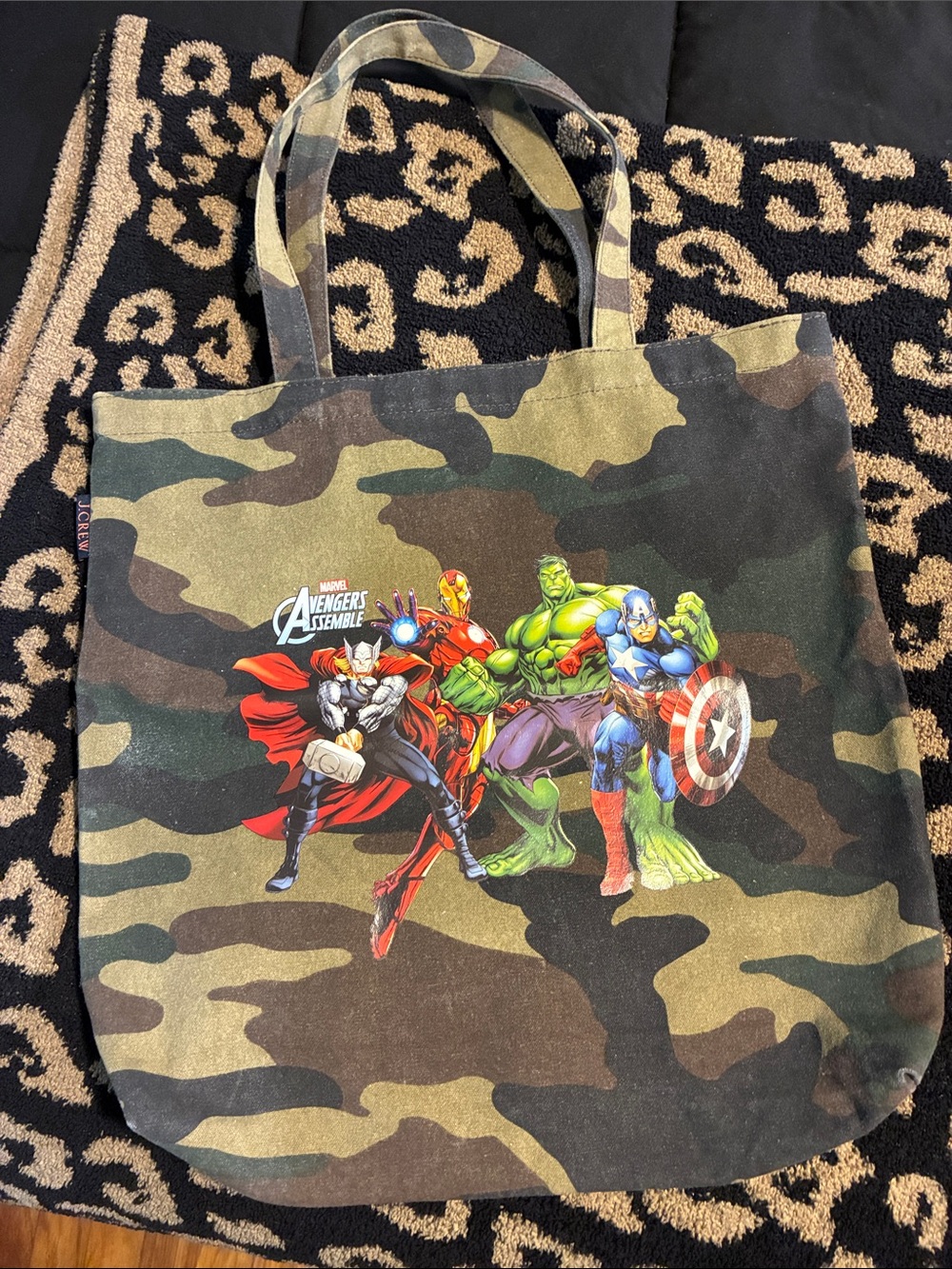 J Crew Avengers tote bag